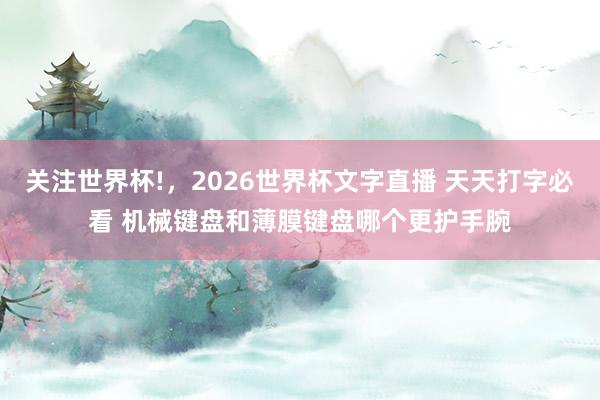 关注世界杯!,2026世界杯文字直播 天天打字必看 机械键盘和薄膜键盘哪个更护手腕