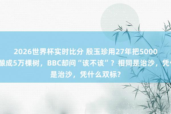 2026世界杯实时比分 殷玉珍用27年把5000好意思元酿成5万棵树,BBC却问“该不该”?相同是治沙,凭什么双标?